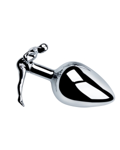 Human Shape Single Buttplug Large Silver