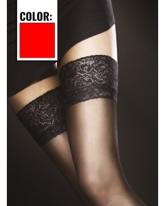 Milena Hold-up Stockings 20 DEN M red