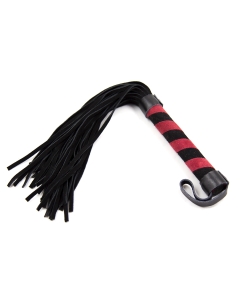 Leather flogger 39cm black/red