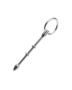 Multiple Beaded Catheter Penis Plug Silver