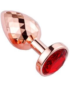 Diamond Facets Anal Plug Rose Red