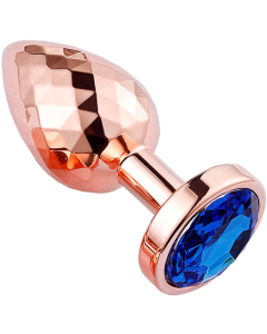 Diamond Facets Anal Plug Rose Blue