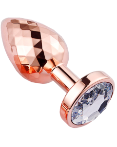 Diamond Facets Anal Plug Rose Clear