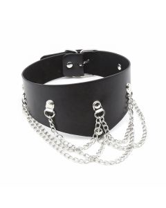 Collar with chains black
