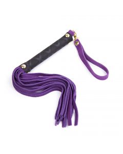 Leather flogger 27cm purple