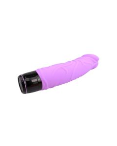 Thick Realistic Silicone Vibrating Dildo 8" Purple