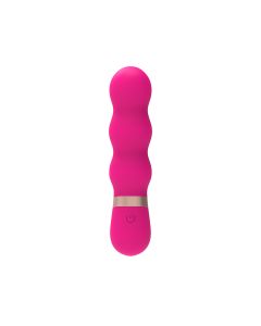 Ripple Vibe Silicone Vibrator 4.7" Pink