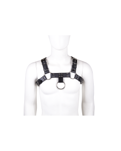 Adjustable Shoulder Harness with Rings OS  Black
