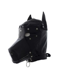 Dog Hood with Mouth Zip Black