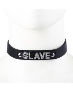 Neck collar SLAVE black