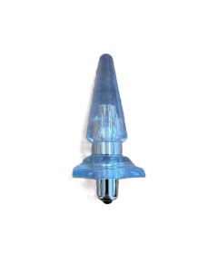 Anal Plug 3.9" with silver bullet blue