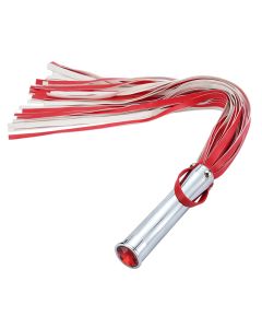Aluminium Whip with Build in Buttplug Red