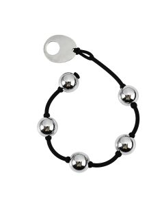 Anal Beads with 5 Balls Silver