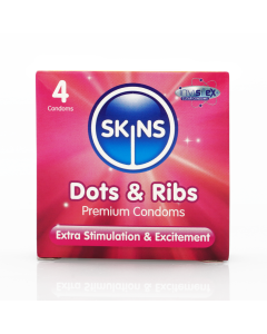 Skins Condoms Dots & Ribs 4 (6-Pack)
