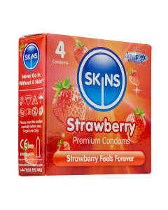 Skins Condoms Strawberry 4 Pack