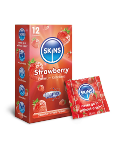 Skins Condoms Strawberry 12 Pack