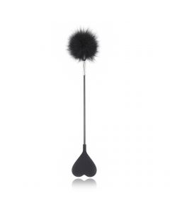 Feather Crop with Heart 53cm black