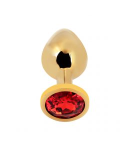 Rosebud Anal Plug medium gold - red