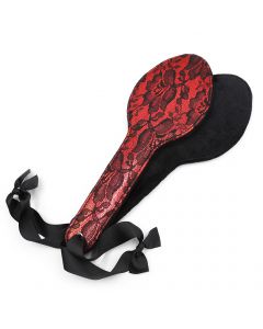 Lace paddle 31cm black/red