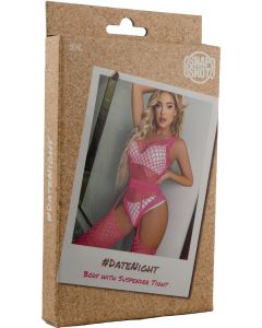 Body with Suspender Tight Set S/L - Pink