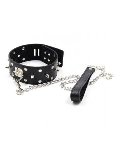 Neck collar with chains black
