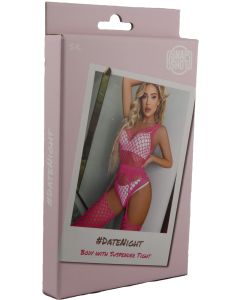 Body with Suspender Tight Set S/L - Pink