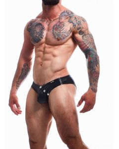 Blackleather Snap Ergonomic Brief - M - Black