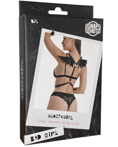 Body Harness with Wings S/L Black