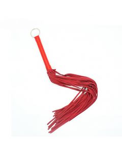 Leather Flogger red