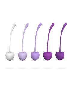 Kegel Ball Set 5 pcs. silicone White to Purple 30-110 grams