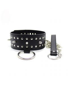 Neck collar with decorate nails black