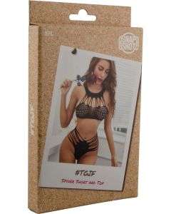 Spider Short and Top Set S/L - Black