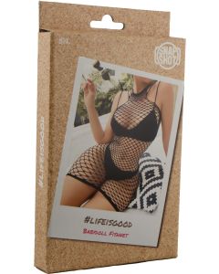 Babydoll Fishnet S/L - Black