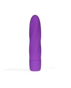 Twist silicone Vibrator 5" Purple