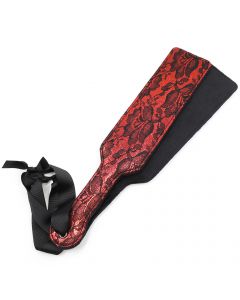 Lace paddle 37cm black/red