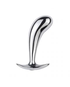 Curved Prostate Mass. Buttplug Metal Large