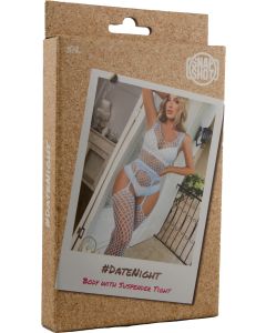 Body with Suspender Tight Set S/L - Blue