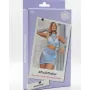 Skirt, Top + Gloves Set with Rhinestones S/L - Blue